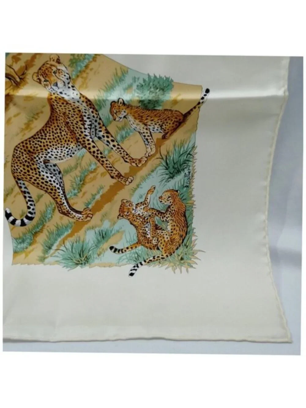 Authentic Hermès Tanzanie Silk Carré 90 Scarf Safari Animal Print